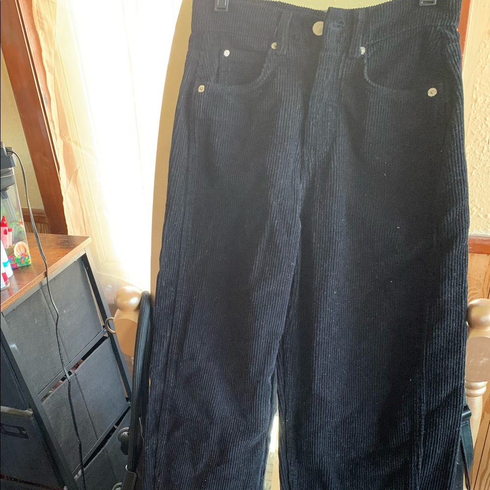 Whistles High-Rise Cropped Corduroy Pants